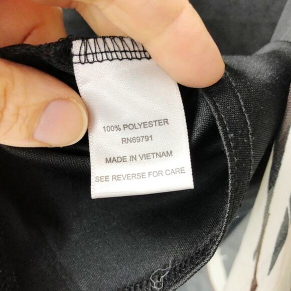 Dress Barn 22 24 Plus Womes Black Beige Print Layer Open Front Blouse - Picture 2 of 5